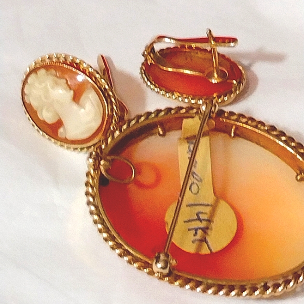 14KT Gold Real Shell Cameos - Picture 2 of 10